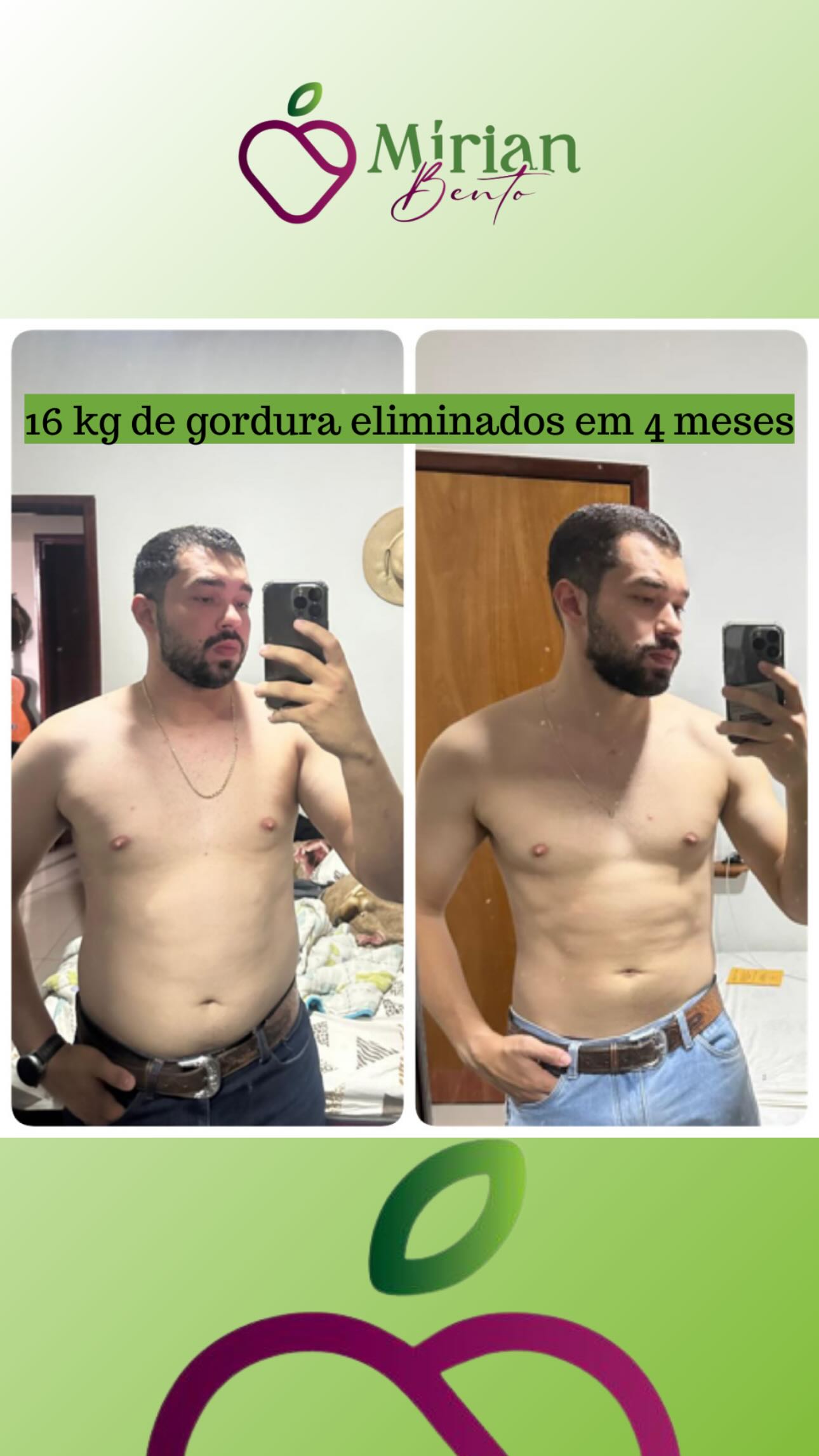 Antes e depois — paciente