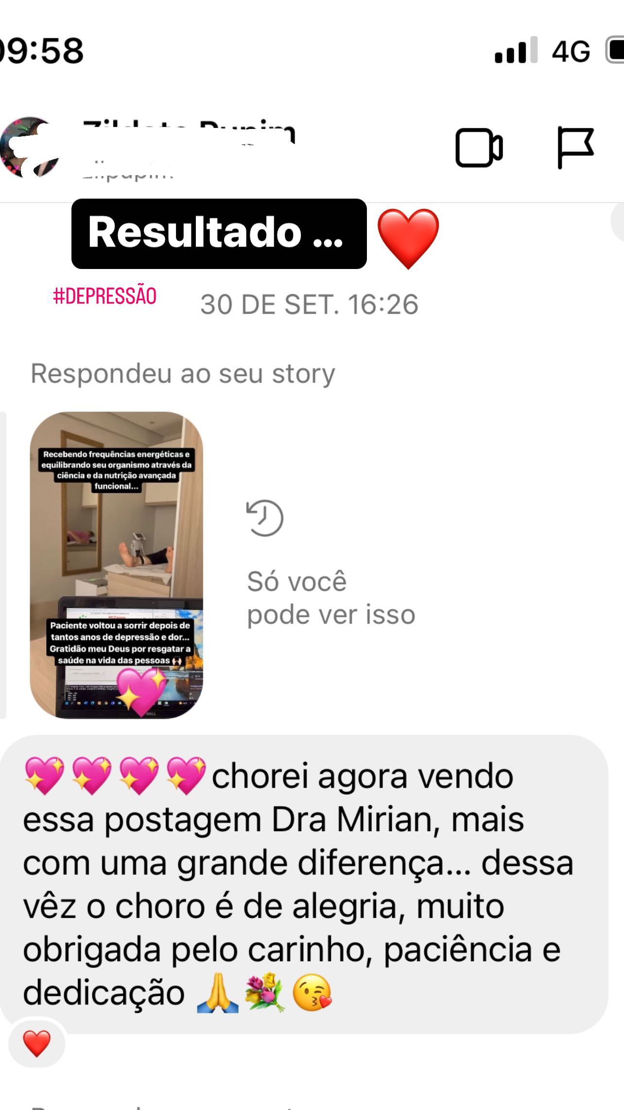 Antes e depois — paciente