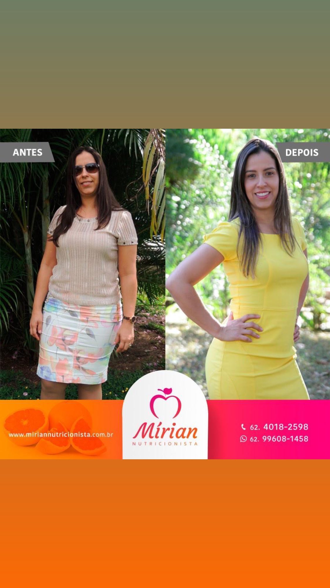 Antes e depois — paciente