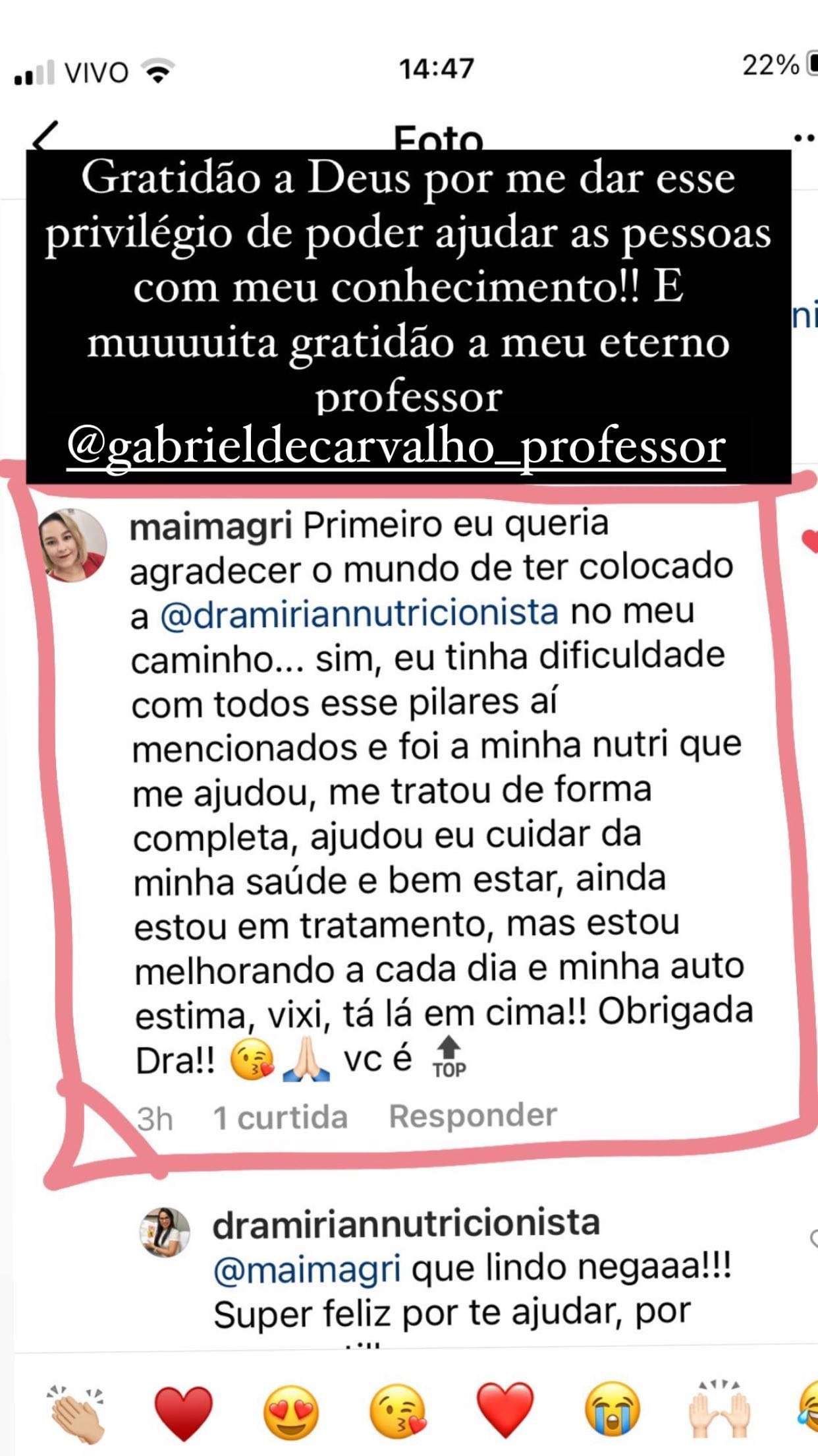 Relato de aluna